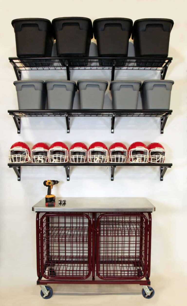 athletic equipment storage